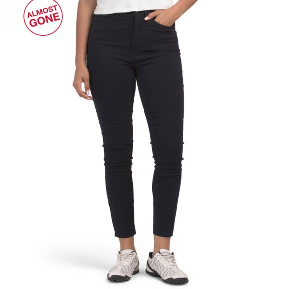 PETER MILLAR Navy Stretch Sateen High Rise Pants